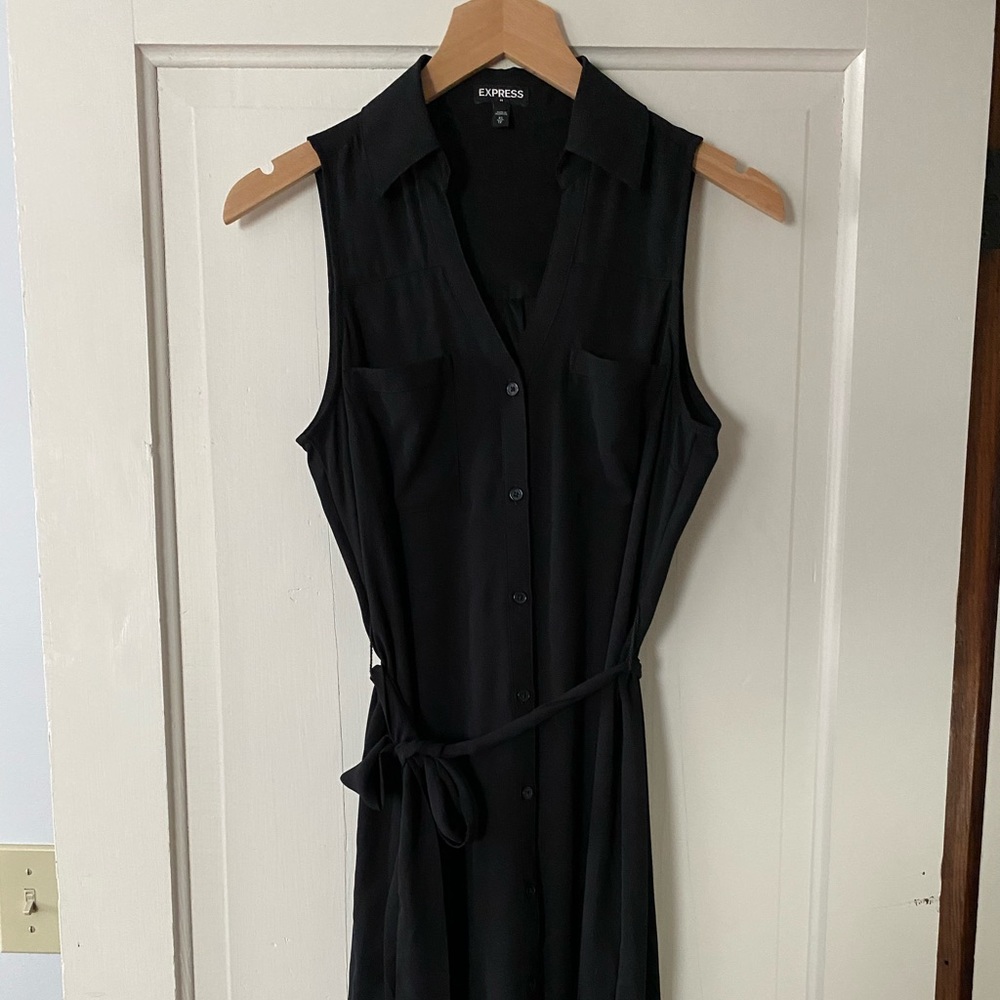 Express Portofino Sleeveless Dress - Black, XS